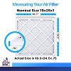 Filter King 19x25x1 Air Filter | 4-PACK | MERV 8 HVAC Pleated A/C Furnace Filters | MADE IN USA | Actual Size: 18.5 x 24.5 x .75" - 2 of 4