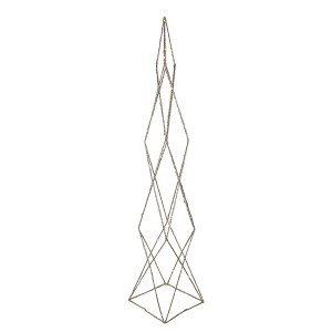 Northlight LED Lighted Glittered Wire Geometric Christmas Cone Tree - 32" - Warm White Lights - 1 of 4