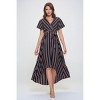 WEST K Women's Woven Georgia Faux-Wrap Dress with High-Low Hem and Tie Waist - image 2 of 4