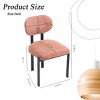 Lyngins Modern Dining Chairs with Curved Backrest,Upholstered Kitchen Chairs Set of 2 with Metal Legs,Polyester Chairs for Dining Room,Kitchen - 3 of 4