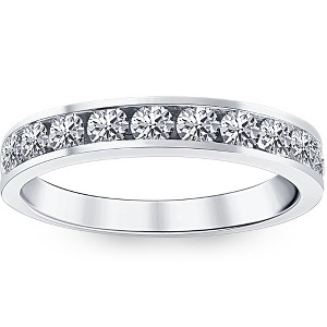 Pompeii3 1ct Diamond Wedding Ring 14K White Gold - 1 of 4