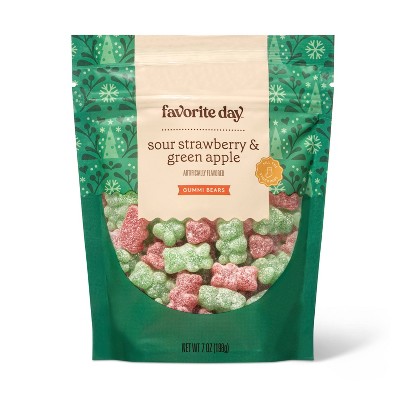Red & Green Sour Gummy Bears - 7oz - Favorite Day™