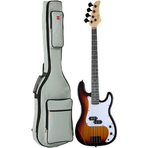 Best Choice Products Full Size Beginner 4-String Electric Guitar Bass Guitar w/ Padded Case - 1 of 4