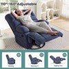 Lirago,Swivel Rocking Recliner Sofa for Adults - Blue Fabric with Adjustable Recline Positions - 2 of 4