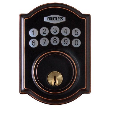 Faultless Aged Bronze Metal Electronic Deadbolt