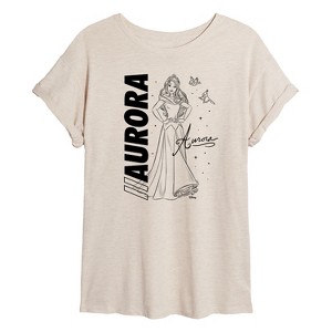 Women's - Disney - Autograph Aurora Oversized Graphic T-Shirt - 1 of 4