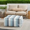 Sorra Home Subrella Bean Fabric Outdoor Patio Pouf - 2 of 4