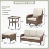 Buenhomino Patio Wicker Chairs Swivel Rocker Outdoor Rocking Chairs Set - 2 of 4