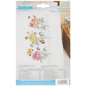Janlynn Stamped Cross Stitch Pillowcase Pair 20"X30"-Rose Garden - 1 of 2
