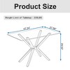 Bencmate Coffee Tables Rectangular Glass End Table With Glass Top And Metal Legs, Modern Simple Design, Adjustable Feet, Black, 47.24"*27.56"*29.53" - 3 of 4
