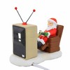 Department 56 Villages 3.25 In Santa At The Man Cave Recliner Santa Football Tv Village Figurines - 3 of 3
