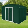 GDFStudio Blume 6‘x8’ Apex Roof Metal Storage Shed with Hinged Door and Punched Vents - 3 of 4
