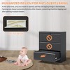 3 Drawer File Cabinet with Lock, Metal Vertical Filing Storage Cabinet, Mobile Under Desk Filing Cabinet for Home, Fit Letter/A4/Legal Size File - 4 of 4