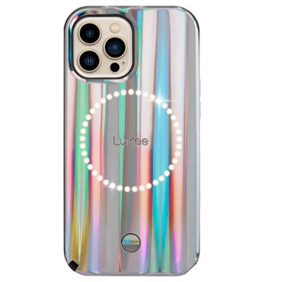 LuMee Halo by Paris Hilton Apple iPhone 13 and 13 Pro Max Light Up Selfie Case - Holographic