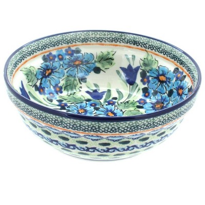 Blue Rose Polish Pottery Ballina Cereal/Soup Bowl