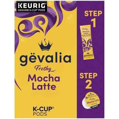Gevalia Frothy 2-Step Mocha Latte Expresso K-Cup Coffee Pods & Froth Packets Kit (36 Ct.)