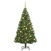 vidaXL Artificial Christmas Tree Green 70.9" PVC and Steel and Plastic - 3 of 4
