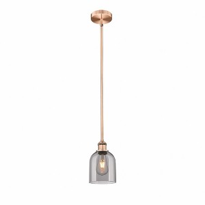 Bella - 1 Light Stem Hung Mini Pendant In Industrial Style-9 Inches Tall and 5.5 Inches Wide - 1 of 1