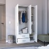 TIRAMISUBEST Austral 3 Door Armoire with Drawers - Mobile Lateral Filing Cabinet, Locking Wheels, Adjustable Shelf - 2 of 4