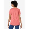 Woman Within Plus Size Marled Cuffed-Sleeve Tee - 3 of 4