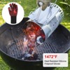 Unique Bargains Silicone Heat Resistant Grilling Gloves 1472°F High Temp Resistance 1 Set - 4 of 4