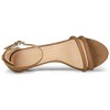Allegra K Women's Round Open Toe Ankle Buckle Strap Kitten Heel Sandals - 4 of 4
