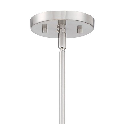Elegant Brushed Nickel 23" Drum Pendant with White Linen Shade