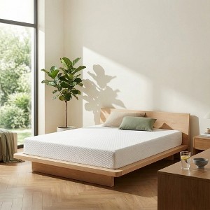 Dyonery 8-10 Inch Mattress Fiberglass-Free, Green Tea Gel Memory Foam Bed with Tencel Cover, Breathable Medium Firm Support for Back - 1 of 4