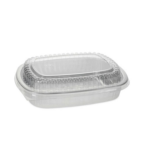 Pactiv Evergreen Classic Carry-Out Container, 46 oz, 9.75 x 7.75 x 1.75, Silver, Aluminum, 50/Carton - image 1 of 4