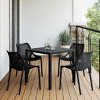 WestinTrends Playa 5-Piece Outdoor Patio Metal Frame Dining Table Set with Stackable Patio Dining Chairs - 2 of 4