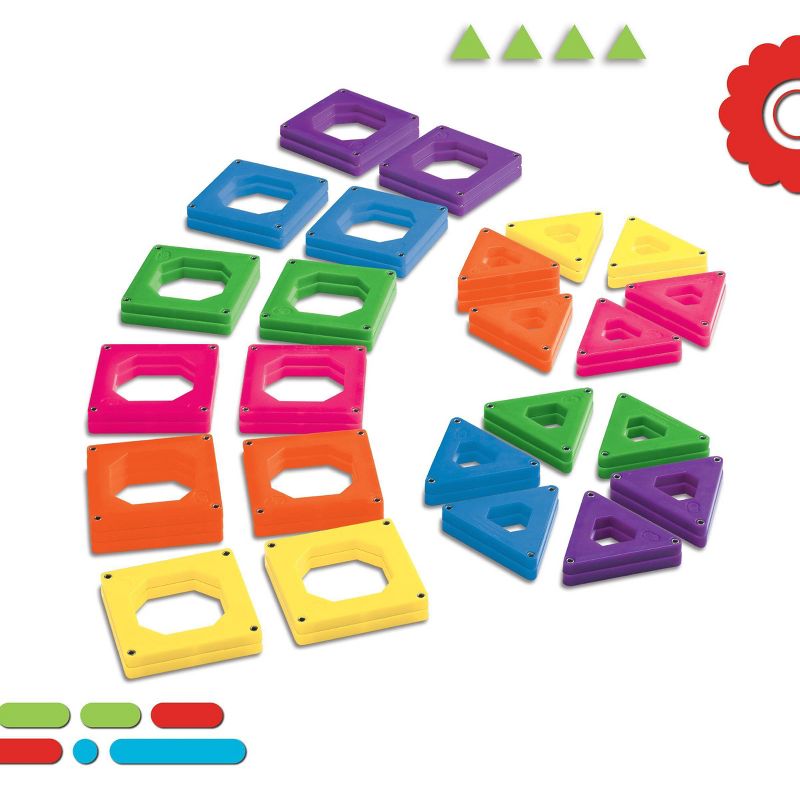 Discovery Kids Magnetic Tile Building Blocks Set 50pc, 6 of 11