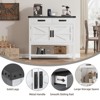 Farmhouse Console Table - 2-Door Cabinet & 2 Drawers, Coffee Bar w/Storage Shelf for Kitchen/Living Room - 4 of 4