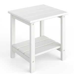 Outdoor Adirondack Side Table - HDPE Side Patio, All-Weather Resistant, Square Plastic Patio Table, Perfect for Garden and Porch - 1 of 4
