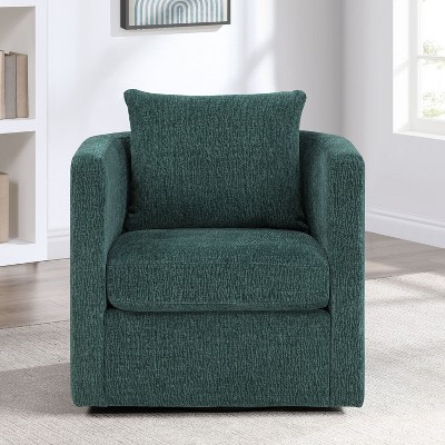 NicBex Performance Fabric Swivel Barrel Chair Modern 360-Degree Rotating Accent Chair for Living Room, Office, Lounge