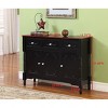 Kings Brand Furniture Emile Wood Console Sideboard Table with Drawers and Storage, Black Finish - image 4 of 4