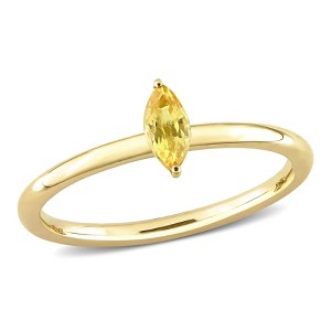 Everly Jewelry – 10K Yellow Gold 1/3 TGW Yellow Sapphire Fashion Ring - 1 of 4