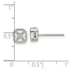 Chisel Stainless Steel Polished 5mm Cubic Zirconia Squared Stud Earrings - 4 of 4