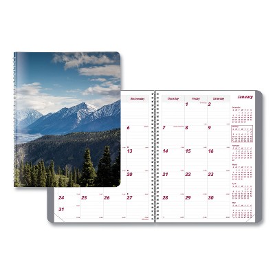 Brownline Mountains 14-Month Planner 11 x 8.5 Blue/Green/Black 2022 CB1262G04