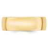 Black Bow Jewelry 7mm or 8mm 10K Yellow Gold Lightweight Domed Comfort Fit Band - 2 of 4