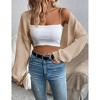 Women's Lightweight Shrug Sweater for Dresses & Tops Long Sleeve Open Front Knit Crop Bolero Cardigan - 2 of 4
