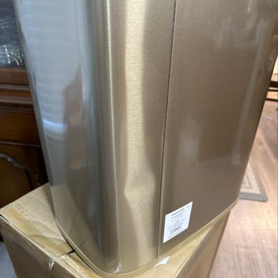 45L Rectangle Stainless Steel Step Trash Can Gold - Brightroom