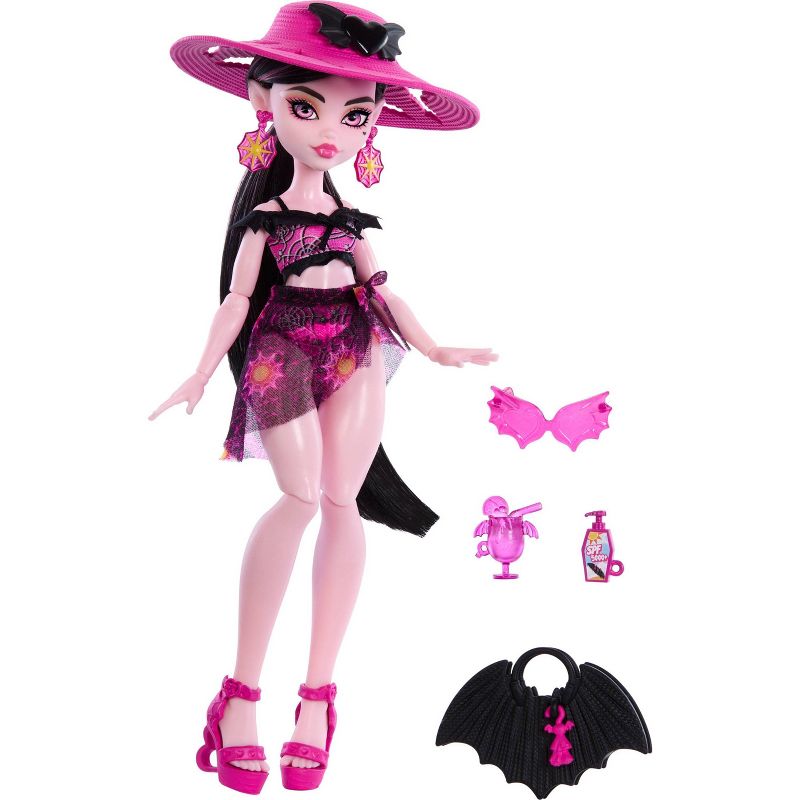 Monster High Scare-adise Island Draculaura Fashion Doll with Swimsuit &#38; Accessories, 1 of 7