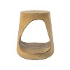 HDZNVF Hollow Side Table, Wood Like Texture, Natural Color - 3 of 4