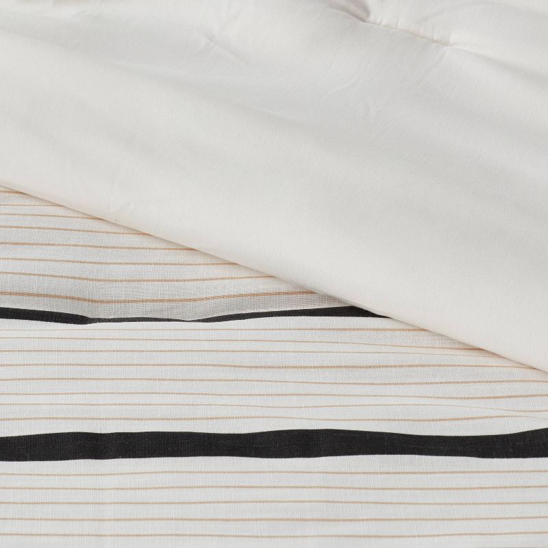 5pc Modern Stripe Comforter Set Off-White - Threshold™, 4 of 13