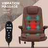 PAGED Adjustable Height Office Chair, Modern PU Leather Massage Chair with Heating Function, Ergonomic Executive Chair for Office - 3 of 4