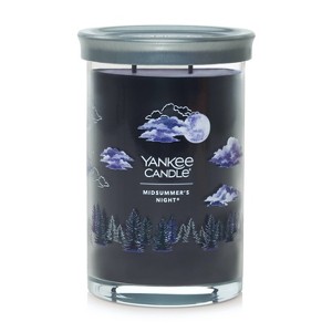 20oz Signature Tumbler Midsummer Night - Yankee Candle: Soy Wax Blend, Glass Jar, Dual Wick, Musk & Sage Aroma - 1 of 3