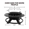 Bestier Fire Pit with Grills Grate, 47" Outdoor Firepit for Outside Wood Burning - 2 of 4