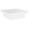 vidaXL Coffee Table White Engineered Wood Large Modern Square - 2 of 4