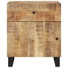 vidaXL Bedside Cabinet 19.7 in.x13 in.x23.6 in. Solid Wood Mango&Engineered Wood - 3 of 4