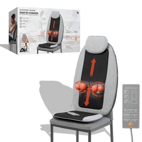 Back Massager Chair Pad with Adjustable Neck Pillow and 3 Speeds - Costway